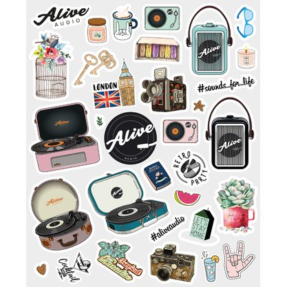 Виниловый проигрыватель Alive Audio Glam Cherry BT