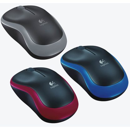Мышка офисная Logitech M185 (красный)
