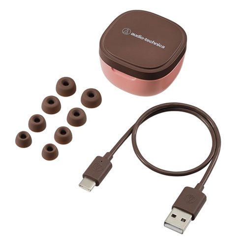 Беспроводные наушники Audio-Technica ATH-SQ1TW (коричнево-розовый)