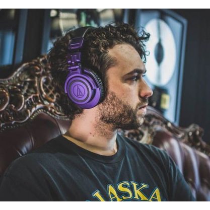 Наушники Audio-Technica ATH-M50x (черный/фиолетовый)