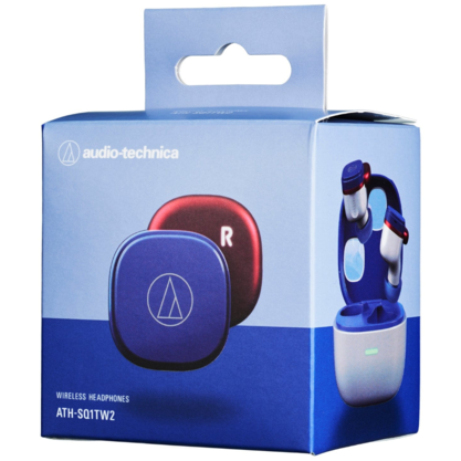Беспроводные наушники Audio-Technica ATH-SQ1TW2 (синий/красный)