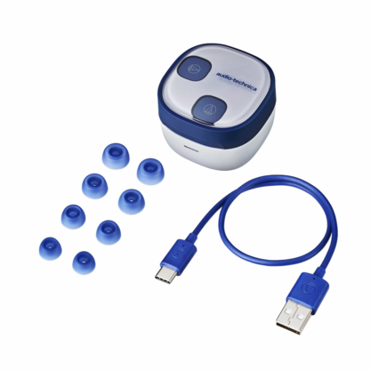 Беспроводные наушники Audio-Technica ATH-SQ1TW2 (синий/красный)