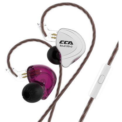 Наушники CCA C10 с микрофоном (фиолетовый)