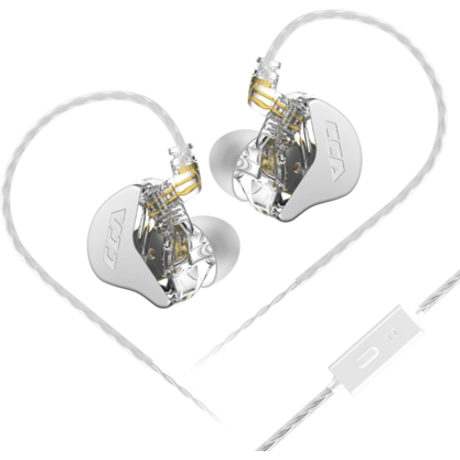 Наушники CCA CRA с микрофоном (серебряный)