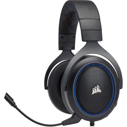 Игровые наушники Corsair HS50 (чёрный/голубой)