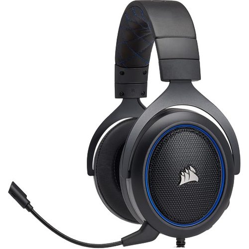 Игровые наушники Corsair HS50 (чёрный/голубой)