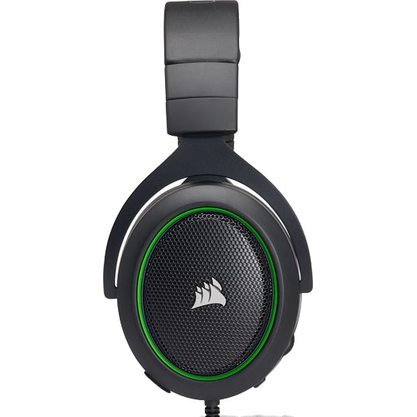 Игровые наушники Corsair HS50 (чёрный/зеленый)