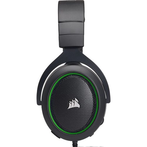 Игровые наушники Corsair HS50 (чёрный/зеленый)