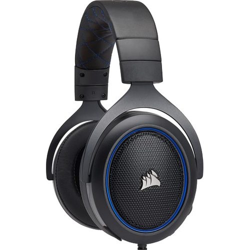 Игровые наушники Corsair HS50 (чёрный/голубой)