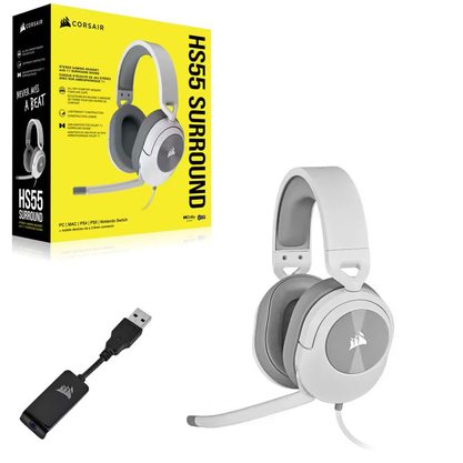 Игровые наушники Corsair HS55 Surround (белый)