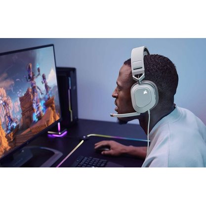 Игровые наушники Corsair HS80 RGB USB (белый)