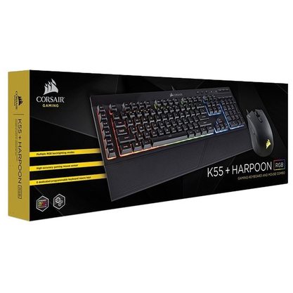 Набор периферии Клавиатура + мышь Corsair K55 + Corsair Harpoon