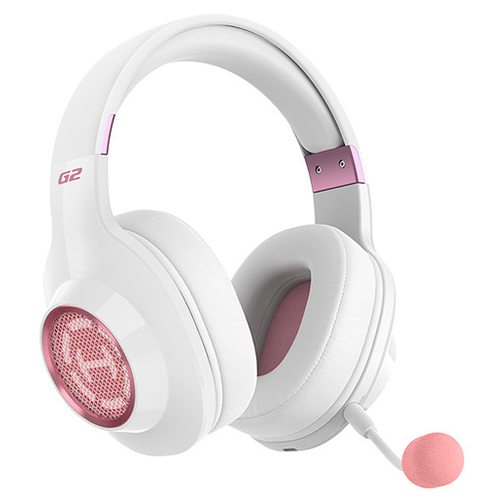 Игровые наушники Edifier G2 (розовый/белый)