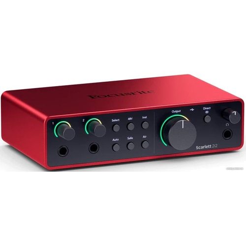 Набор для звукозаписи Focusrite Scarlett 2i2 Studio (4rd gen) Студийный комплект (Scarlett 2i2, наушники SH-450, микрофон CM25 MkIII, ПО, микрофонный кабель)