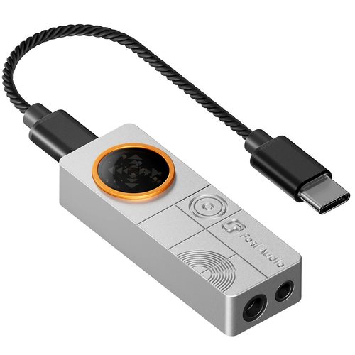 Портативный усилитель и ЦАП Fosi Audio DS3 (серебристый)