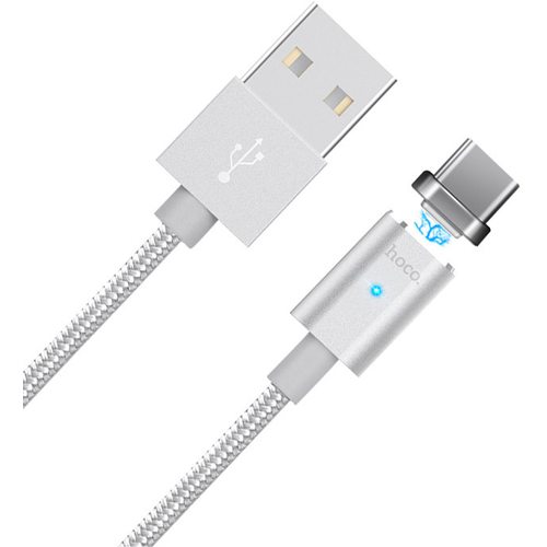 HOCO U16 Magnetic USB - Micro-USB (серебристый)