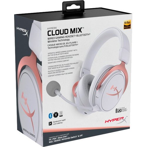 Игровые наушники HyperX Cloud MiX (розовое золото)