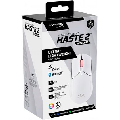 Игровая мышка HyperX Pulsefire Haste 2 Wireless (белый)