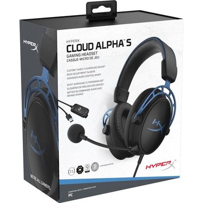 Игровые наушники HyperX Cloud Alpha S (черный/синий)