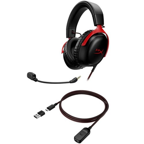 Игровые наушники HyperX Cloud III (черный-красный)