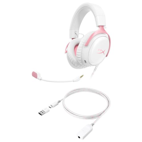 Наушники HyperX Cloud III (белый/розовый)