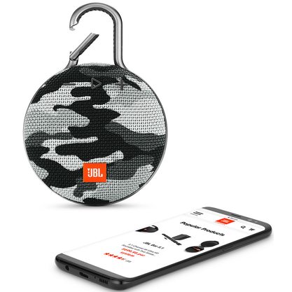 Портативная колонка JBL Clip 3 (черно-белый камуфляж)