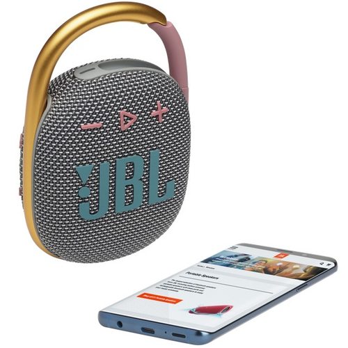 Портативная колонка JBL Clip 4 (серый)