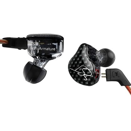 Наушники KZ ZST c микрофоном (черный)