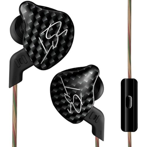 Наушники KZ ZST c микрофоном (черный)