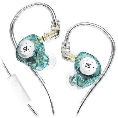 Наушники KZ EDX Pro с микрофоном (циан)