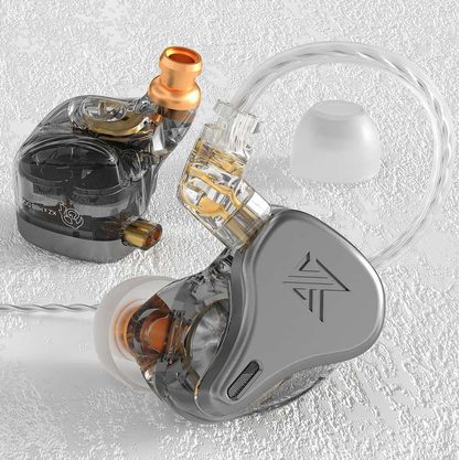 Наушники KZ DQ6s с микрофоном (серый)