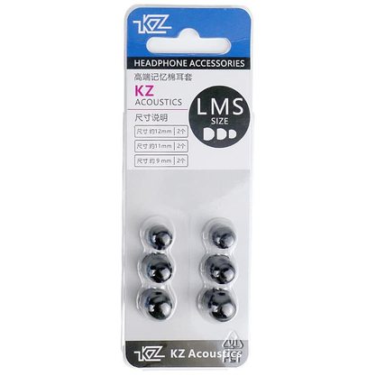 Амбушюры KZ Acoustics Memory Foam (3 пары, черный)