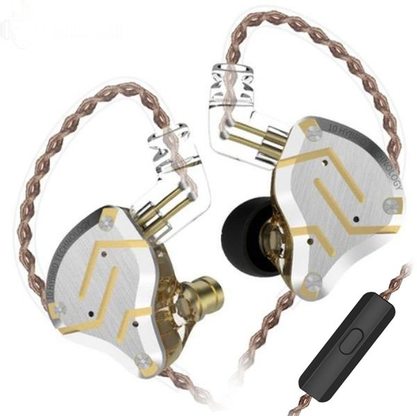 Наушники KZ Acoustics ZS10 Pro с микрофоном (блики золотого)