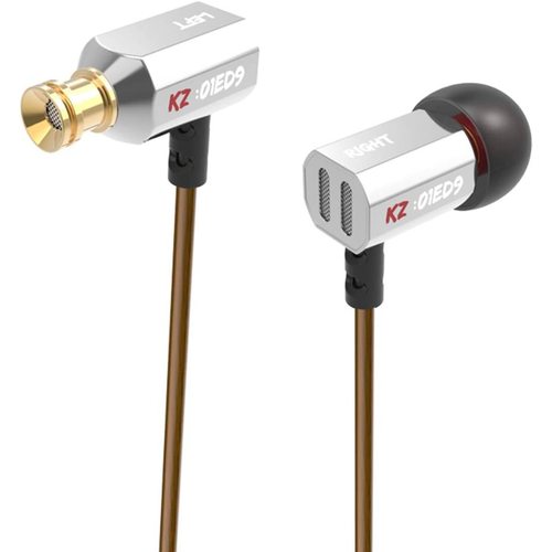 Наушники KZ Acoustics ED9 с микрофоном (серебристый)