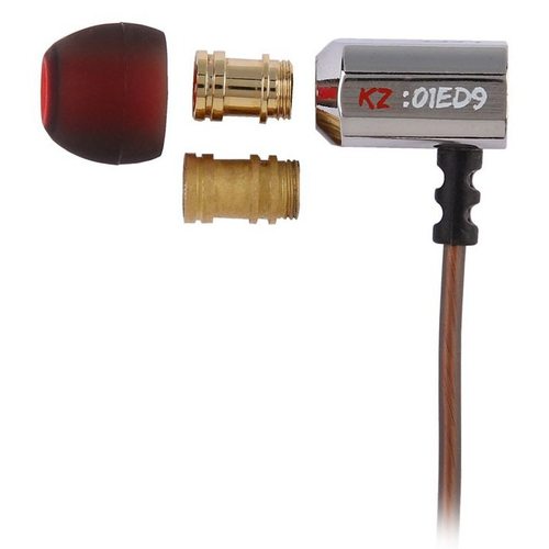 Наушники KZ Acoustics ED9 с микрофоном (серебристый)