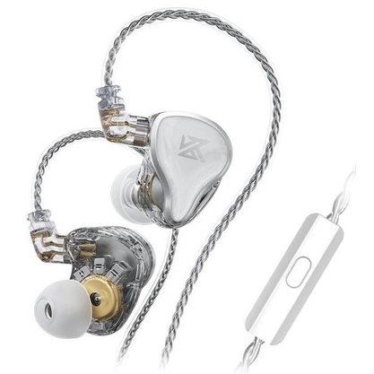 Наушники KZ ZAS с микрофоном (белый)