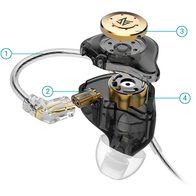 KZ EDX Pro с микрофоном (черный)