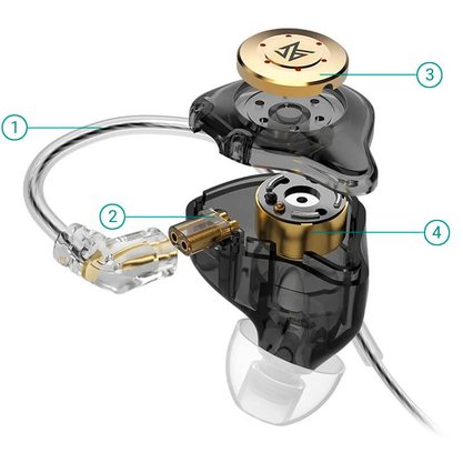 Наушники KZ EDX Pro без микрофона (черный)