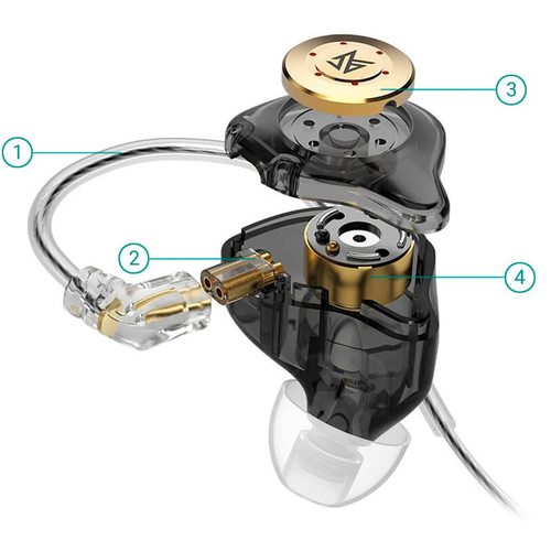 Наушники KZ EDX Pro без микрофона (черный)