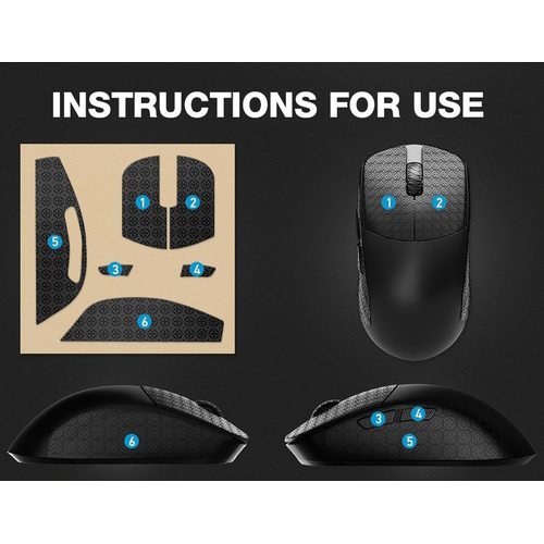 Накладки для мыши Lamzu Atlantis Maya Mouse Grips (серый)