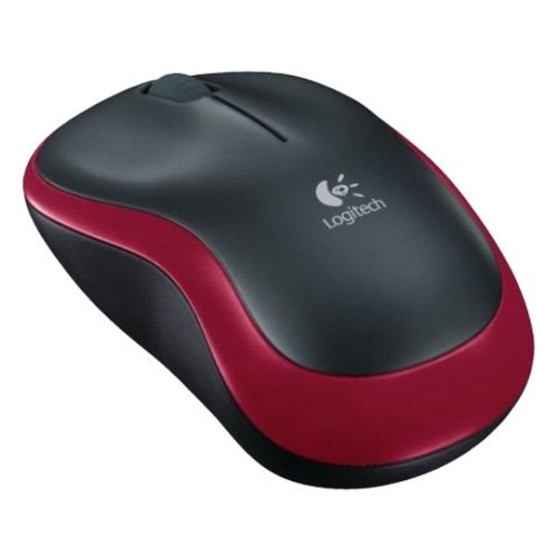Мышка офисная Logitech M185 (красный)