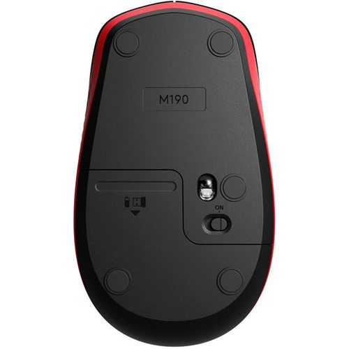 Мышка офисная Logitech M190 (красный)