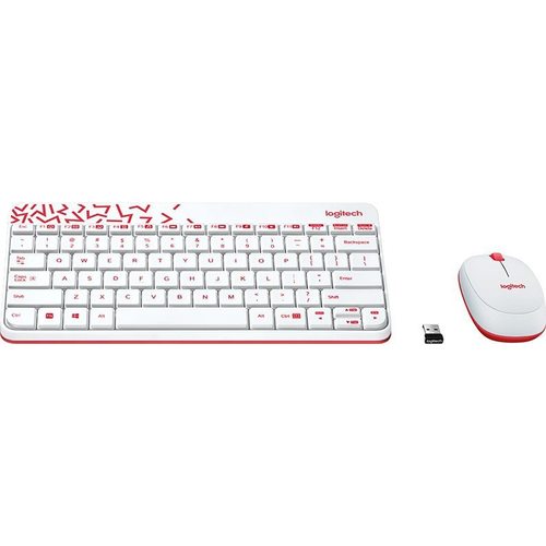Набор периферии Клавиатура + мышь Logitech MK240 Nano (белый)