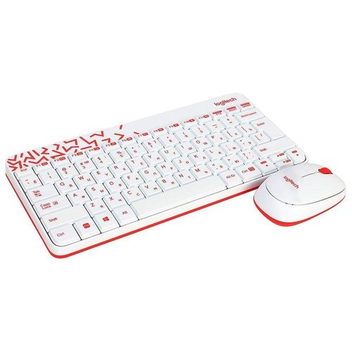Набор периферии Клавиатура + мышь Logitech MK240 Nano (белый)
