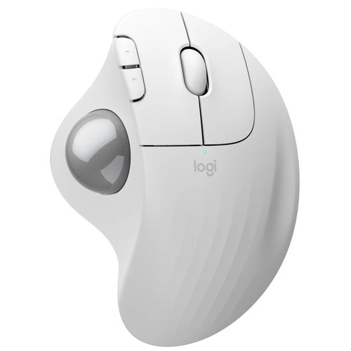 Мышка офисная  Logitech Ergo M575S (белый, серебристый шарик)