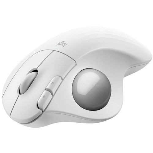 Мышка офисная  Logitech Ergo M575S (белый, серебристый шарик)