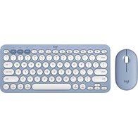 Клавиатура + мышь Logitech PEBBLE 2 COMBO (голубой)