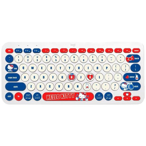 Клавиатура офисная Logitech K380 HelloKitty (красно-голубой)