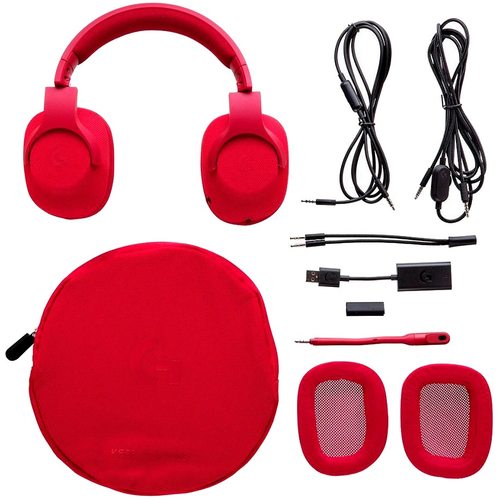 Игровые наушники Logitech G433 (красный)