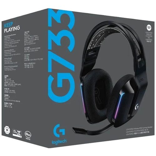 Игровые наушники Logitech G733 Lightspeed Wireless (черный)